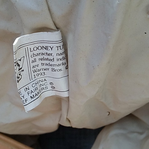 βοΈ TWEETY Vintage 1993 Looney Tune  Bugs Bunny Large FABRIC TOTE BAG - Picture 5 of 16
